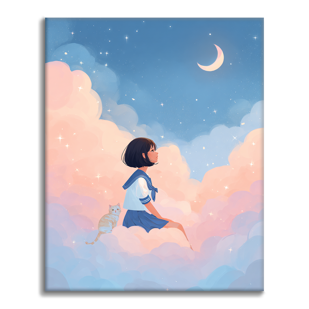 Sueños iluminados por la luna - Pintar por números