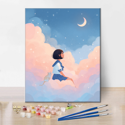 Sueños iluminados por la luna - Pintar por números