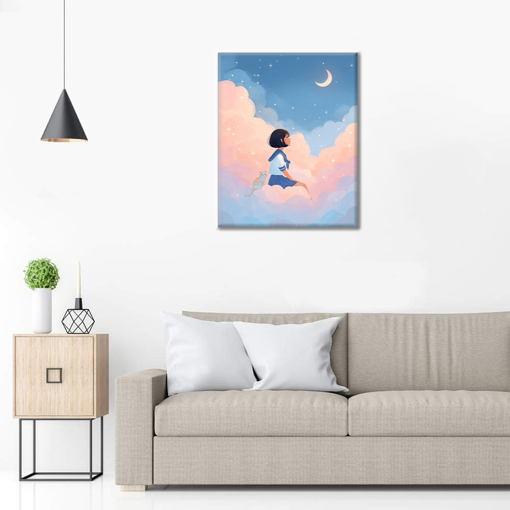 Sueños iluminados por la luna - Pintar por números