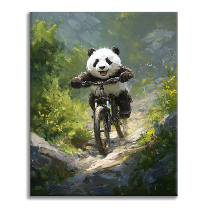Panda Mountain Bike - Pintar por números