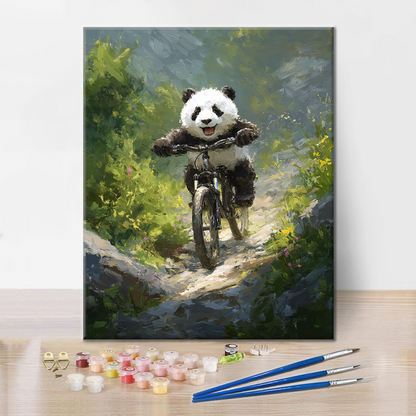 Panda Mountain Bike - Pintar por números