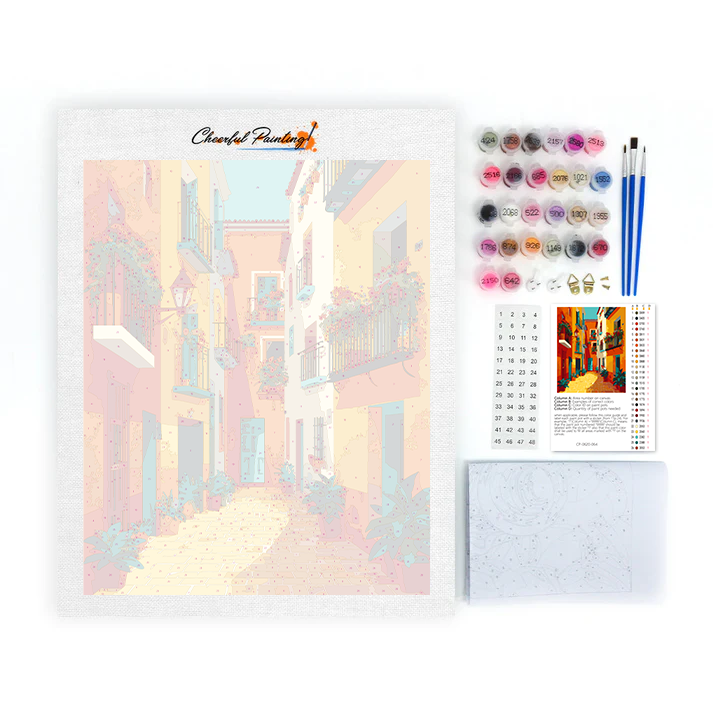 Pueblo tranquilo - Pintar por números