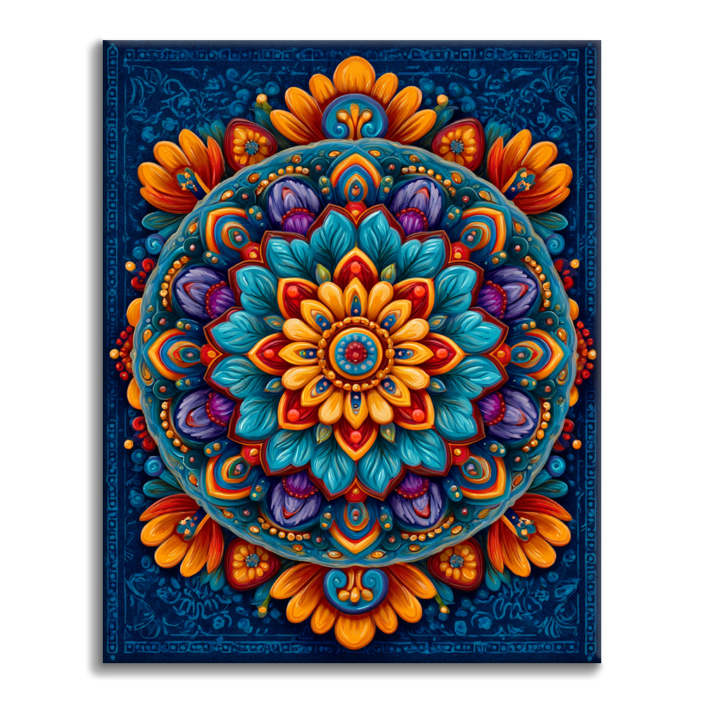Mandala radiante - Pintar por números