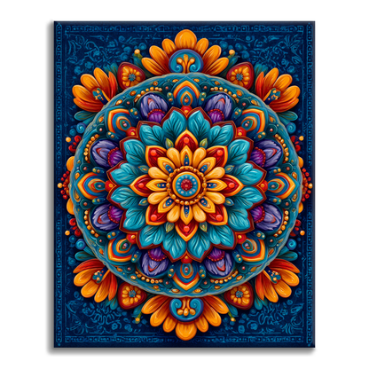 Mandala radiante - Pintar por números