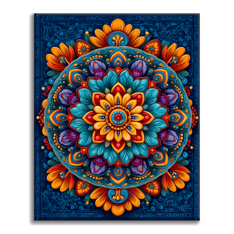 Mandala radiante - Pintar por números