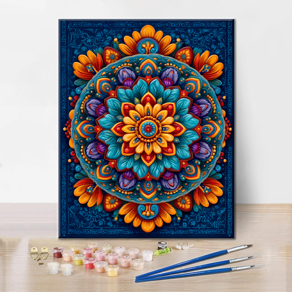 Mandala radiante - Pintar por números