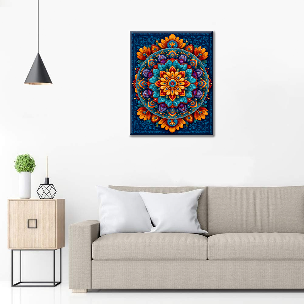 Mandala radiante - Pintar por números