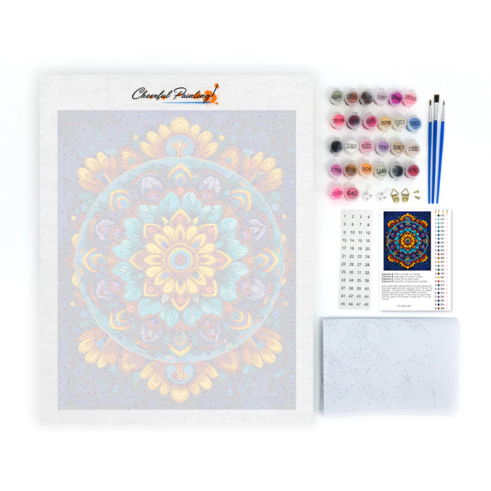 Mandala radiante - Pintar por números