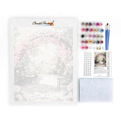 Jardín de rosas francés romántico - Pintar por números