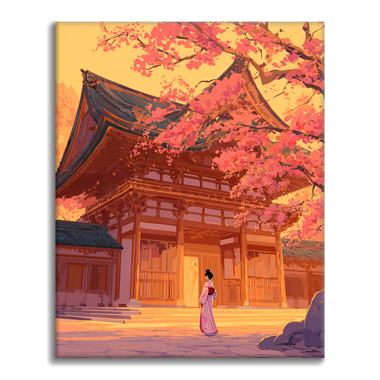 Sakura en el Santuario - Pintar por números