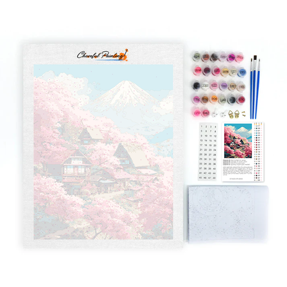 Villa Sakura en el Monte Fuji - Pintar por números