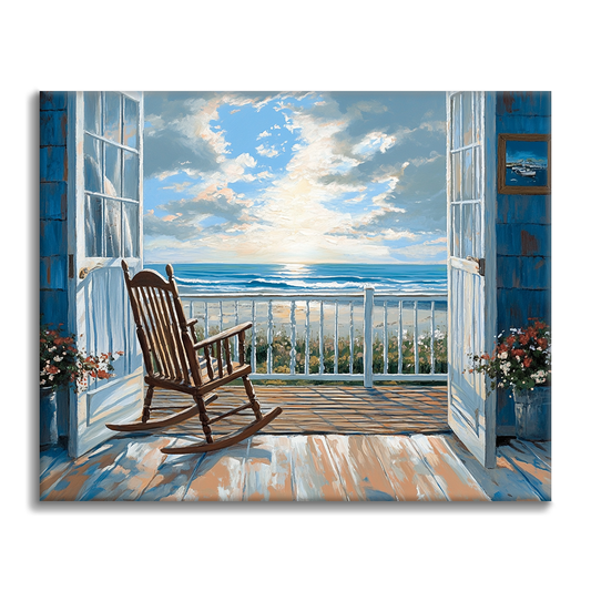 Descanso junto al mar - Pintar por números