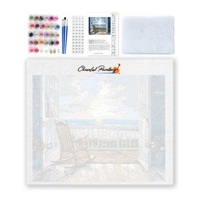 Descanso junto al mar - Pintar por números