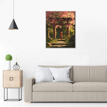Silueta de Sakura - Pintar por números