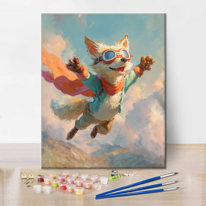 Zorro paracaidista - Pintar por números