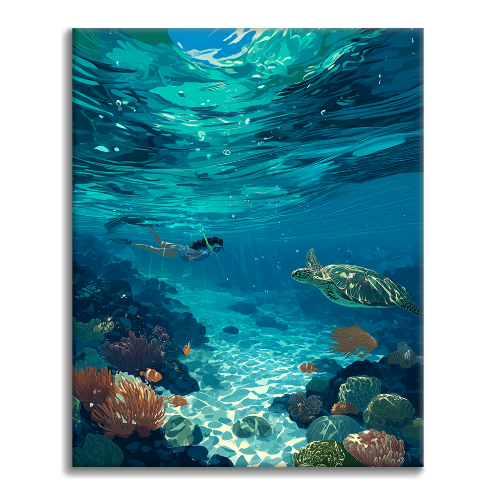 Snorkel en Bali - Pinta por números