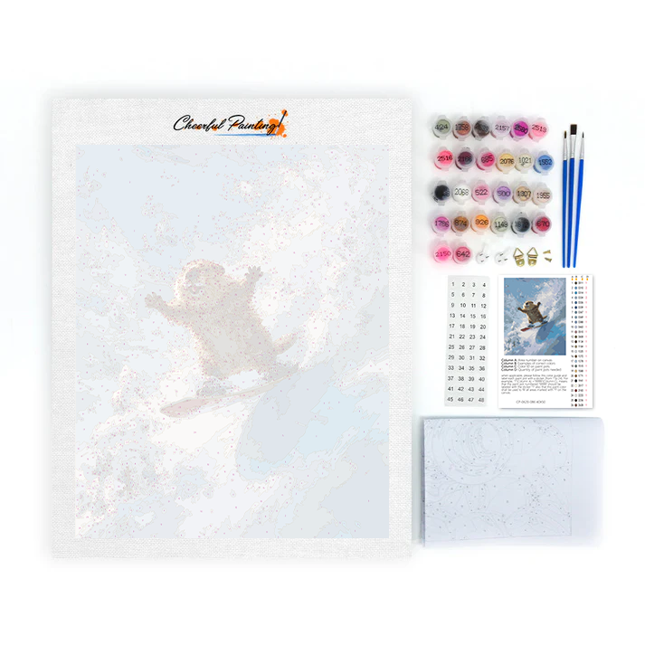 Castor de nieve - Pintar por números