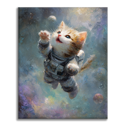 Gatito espacial - Pintar por números