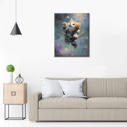 Gatito espacial - Pintar por números