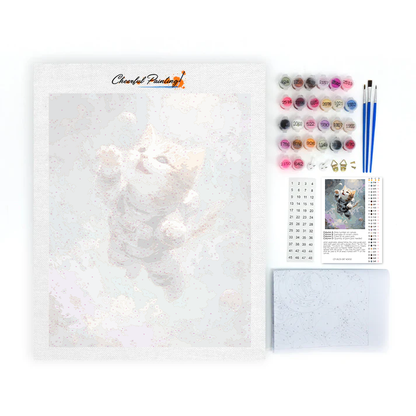 Gatito espacial - Pintar por números