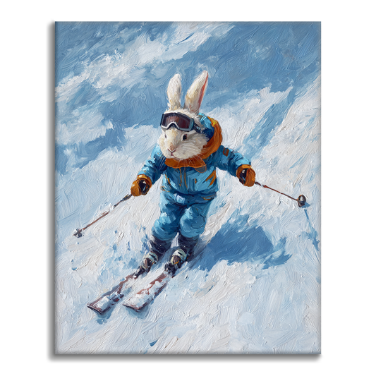 Conejo de nieve veloz - Pintar por números