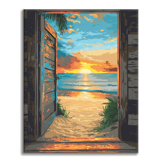 Puerta de playa - Pintar por números