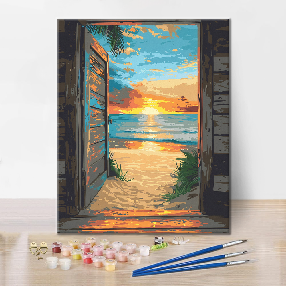 Puerta de playa - Pintar por números