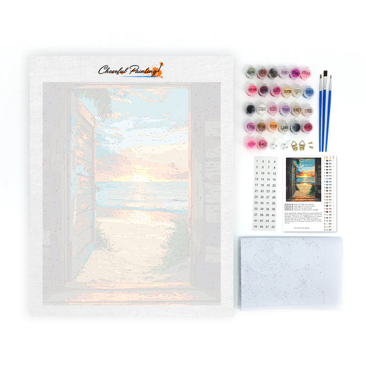 Puerta de playa - Pintar por números