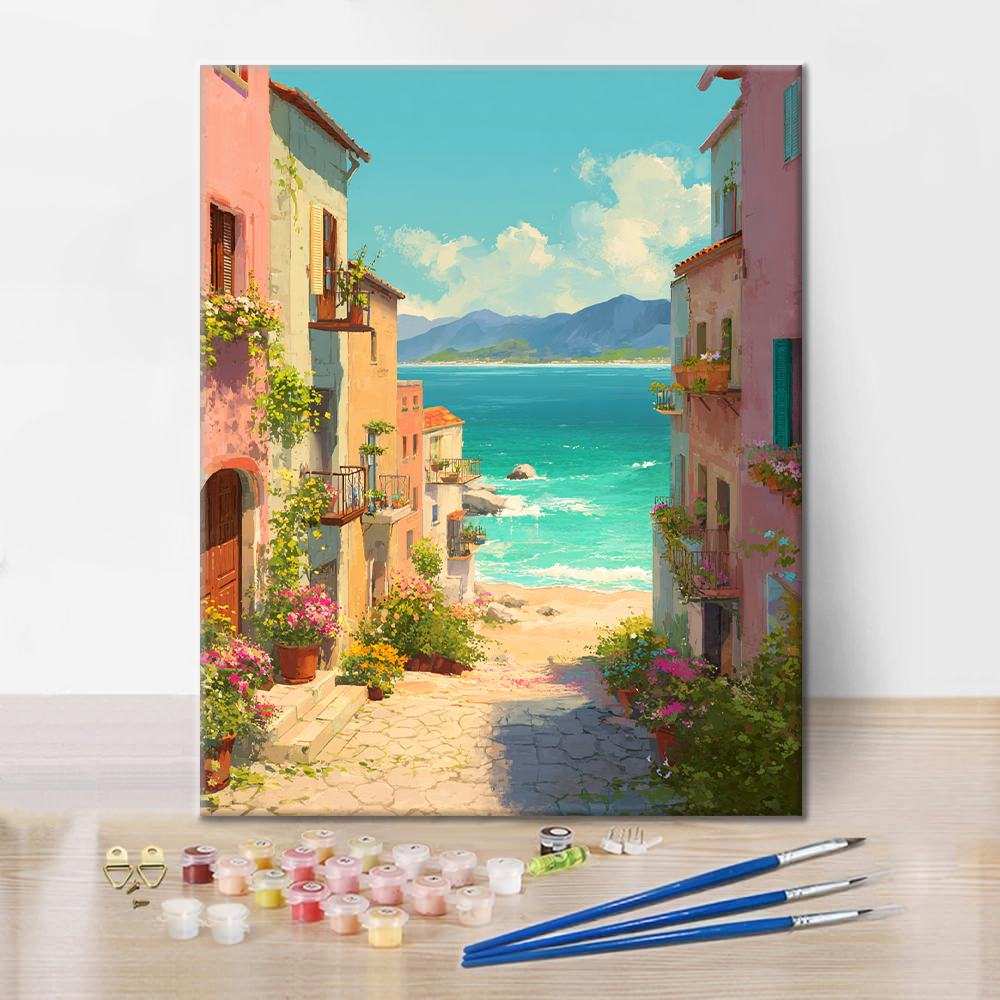 Serenidad costera - Pintar por números