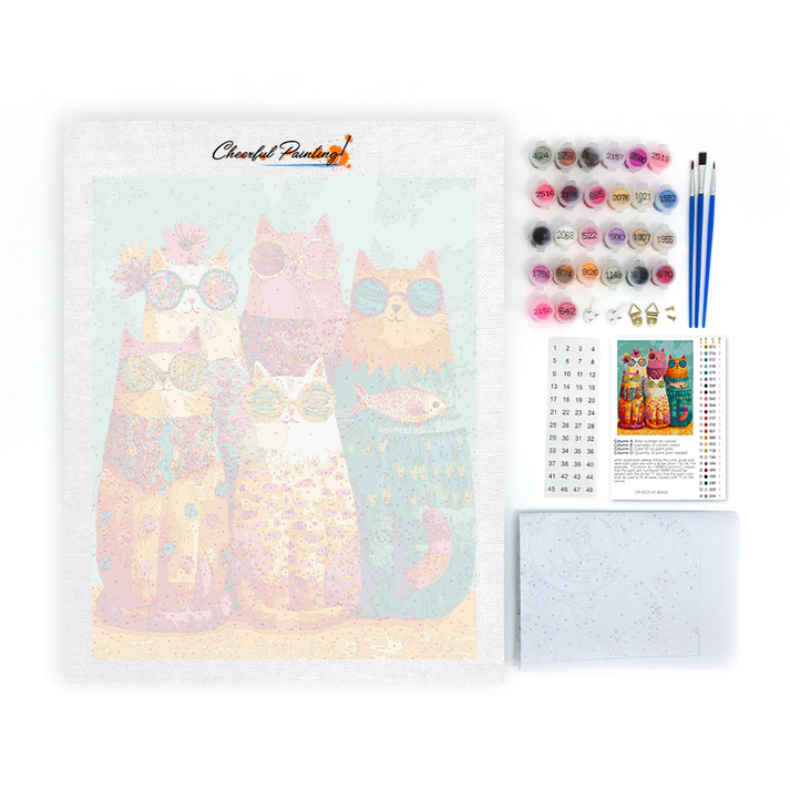 Cool Cat Crew - Pinta por números