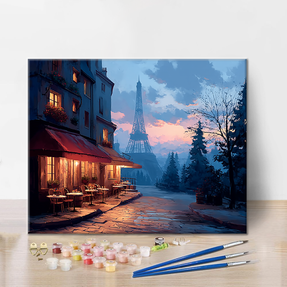 Atardecer en París - Pintar por números