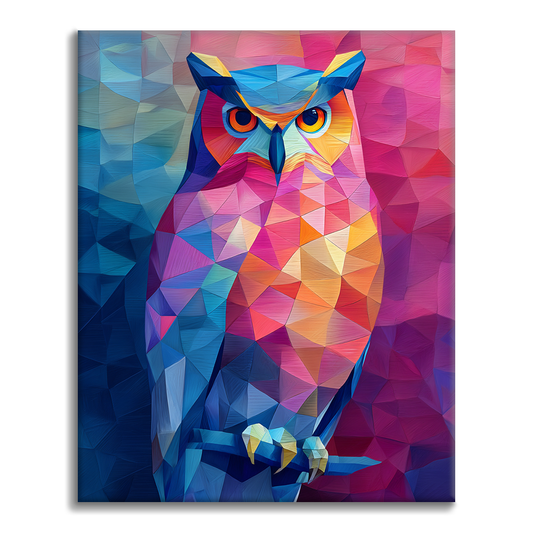 Búho geométrico - Pintar por números