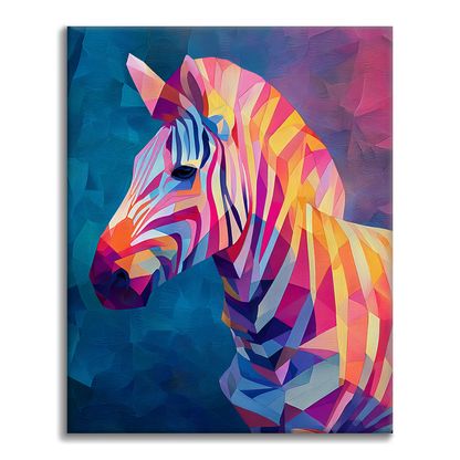 Cebra geométrica - Pintar por números