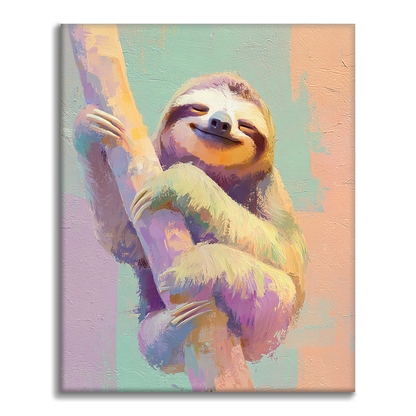 Abrazando al perezoso - Pintar por números