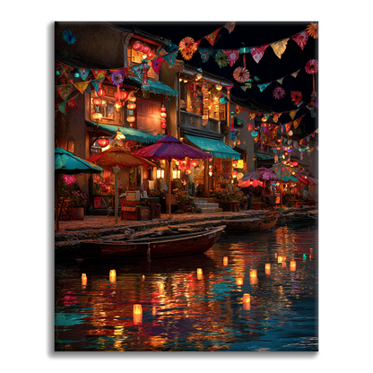 Noche de faroles - Pintar por números