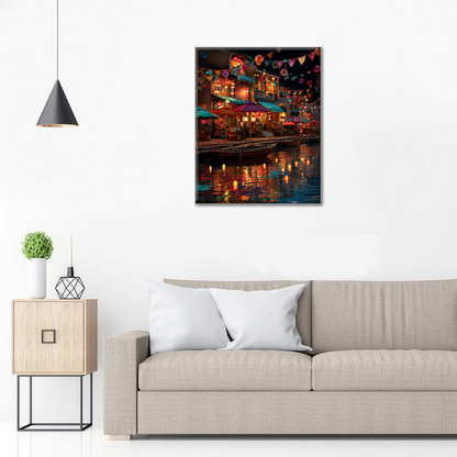 Noche de faroles - Pintar por números