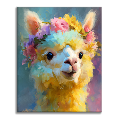 Llama floreciente - Pintar por números