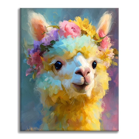 Llama floreciente - Pintar por números