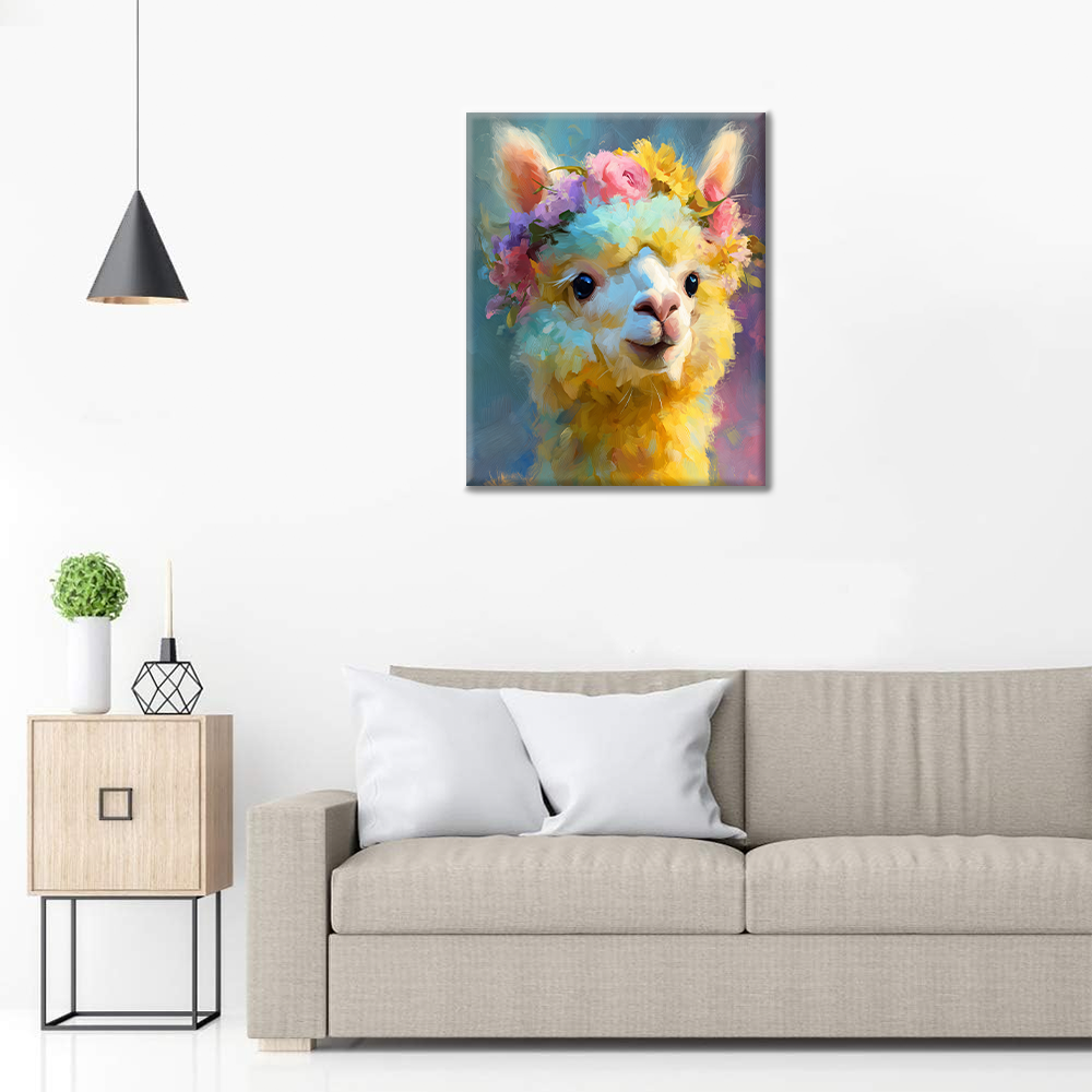 Llama floreciente - Pintar por números