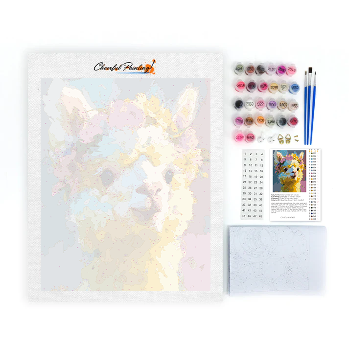 Llama floreciente - Pintar por números