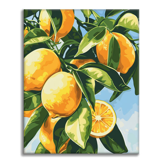 Rama de limón - Pintar por números