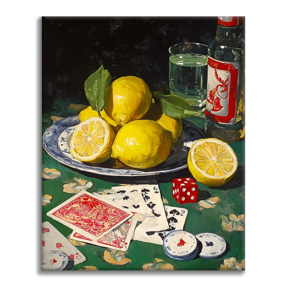 Limones y póquer - Pintar por números