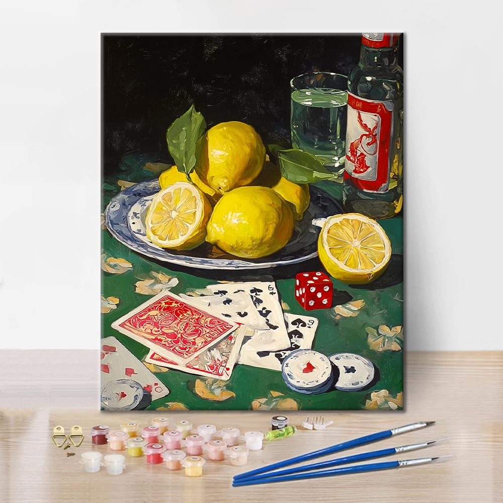 Limones y póquer - Pintar por números