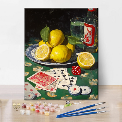 Limones y póquer - Pintar por números