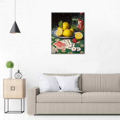 Limones y póquer - Pintar por números