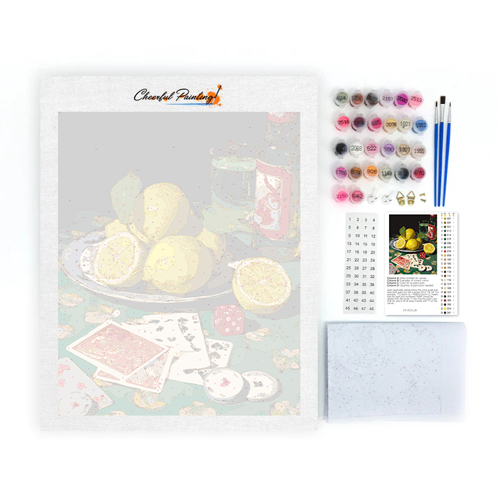 Limones y póquer - Pintar por números
