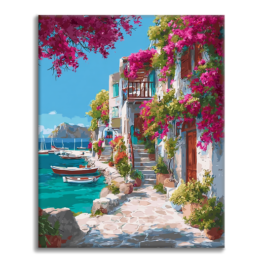 Horizonte rosa - Pintar por números