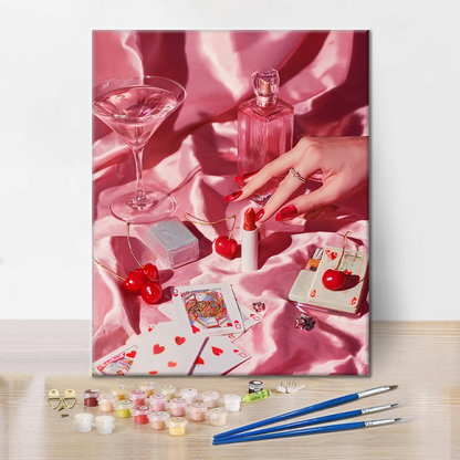 Fiesta de póker rosa - Pinta por números