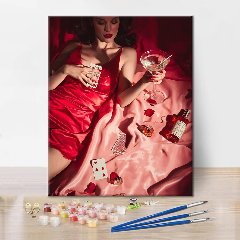 Póker y bebidas - Pintar por números