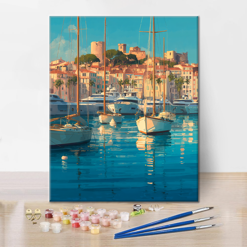 Puerto de Cannes - Pintar por números